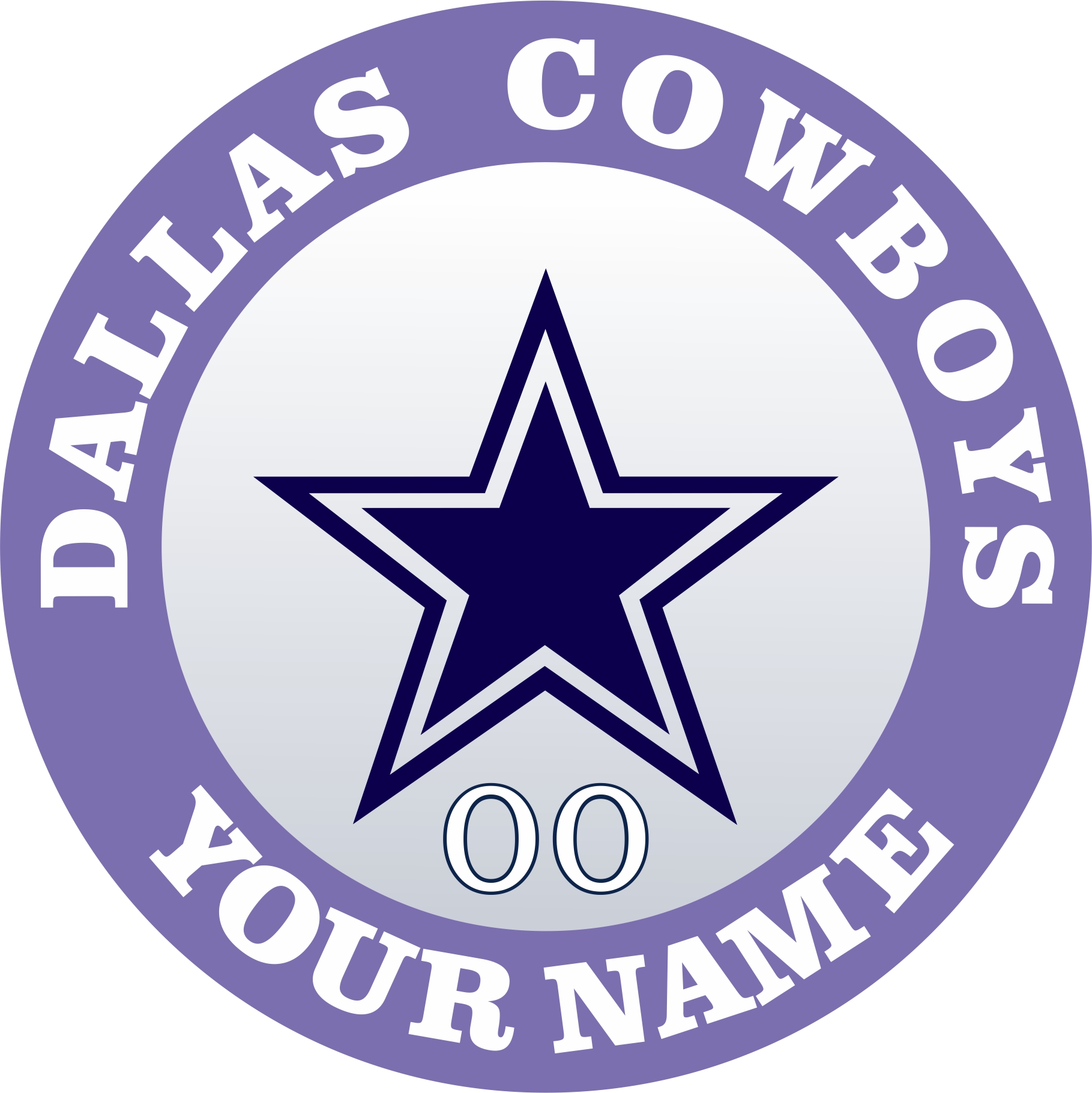 Dallas Cowboys Customized Logo iron on paper